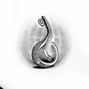 a kidney bean with the letter L carved in it.  tattoo design idea