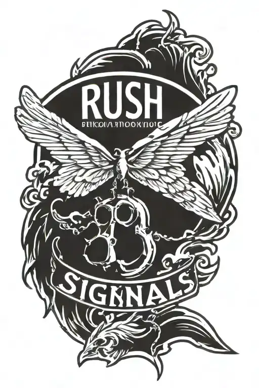 rush signals logo as patch tattoo ideas tattoo design idea