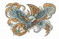 Thunderstorm tattoo design idea