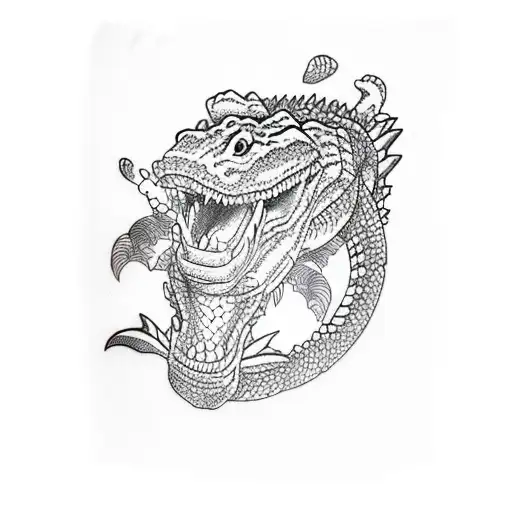 alligator  tattoo design idea