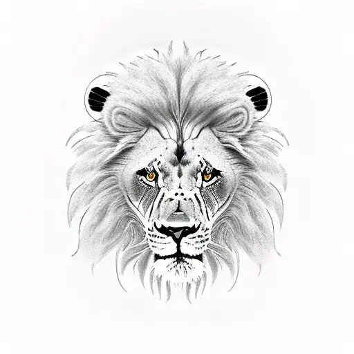 Ladybug lion bear tattoo design idea