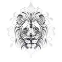 Ladybug lion bear tattoo design idea