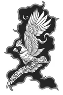 cardinal flying tattoo design idea