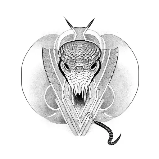 snake dog pigeon and crow tattoo design idea