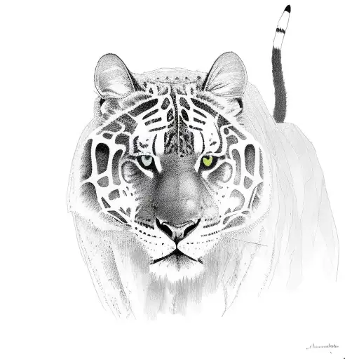 A stack of books with each book cover depicting a different species of big cat, set against a backdrop of a dense rainforest tattoo design idea