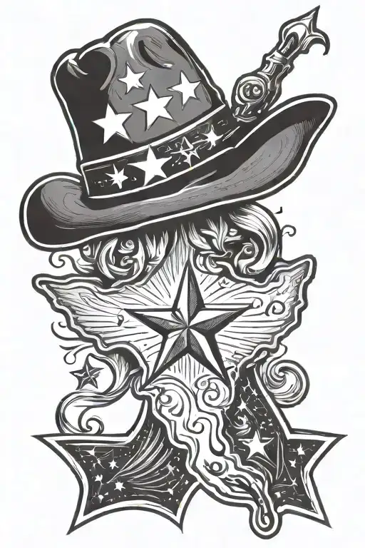Texas inspired tattoo with star on shoulder tattoo tattoo design idea