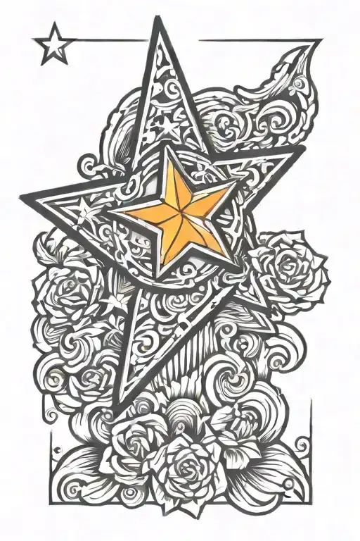Texas inspired tattoo with star on shoulder tattoo tattoo design idea
