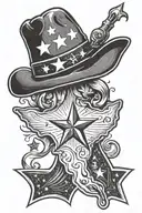 Texas inspired tattoo with star on shoulder tattoo tattoo design idea