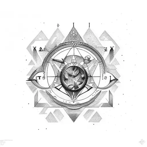 Astrology aries tattoo design idea