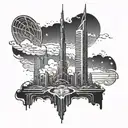 Burj Khalifa tattoo design idea
