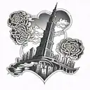 Burj Khalifa tattoo design idea