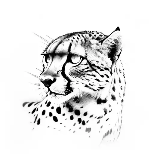 lighting bolt with cheetah inside tattoo design idea