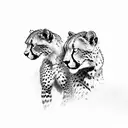 lighting bolt with cheetah inside tattoo design idea