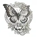 Yin Yang Butterfly tattoo design idea