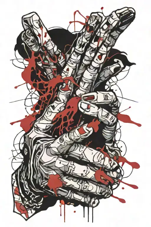 Jesus praying hands holding tattoo design idea