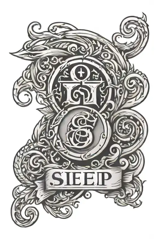 sleep token band logo tattoo design idea
