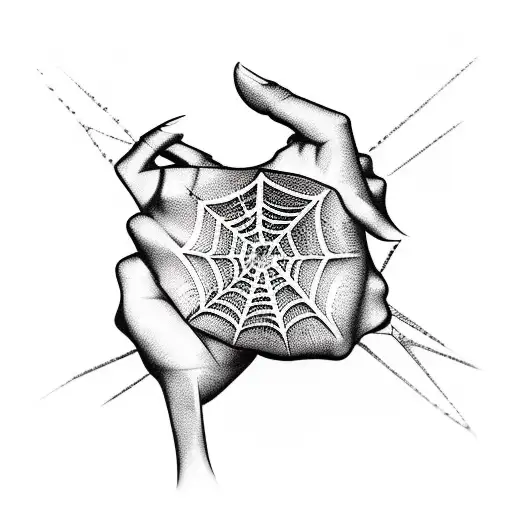 Spider Web Jason hand and wrist tattoo design idea
