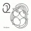 a simple black symbol fusing only the unicode symbols for Leo ♌, Cancer ♋, Aquarius ♒, and Sagittarius ♐ with slight ove tattoo design idea