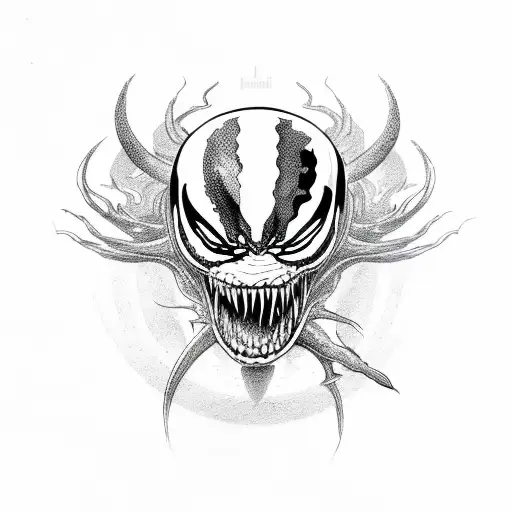 venom tattoo design idea