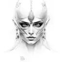 rani from elden ring tattoo design idea