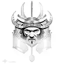 Viking warrior with intricate circuitry armor tattoo design idea