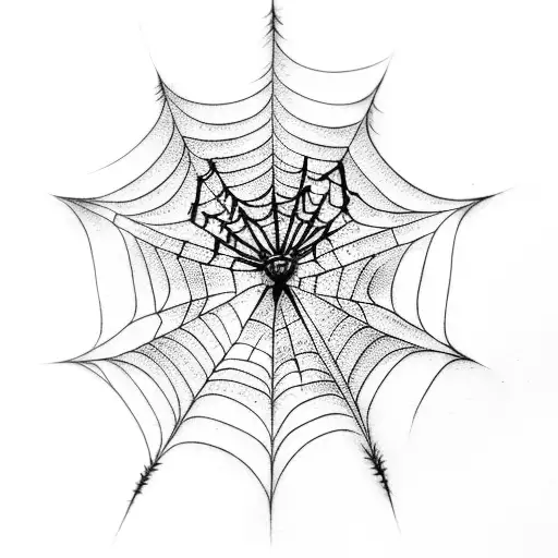 Spider web tattoo design idea