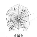 Spider web tattoo design idea