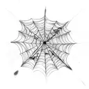 Spider web tattoo design idea