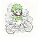 luigi  tattoo design idea