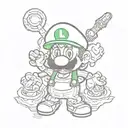luigi  tattoo design idea