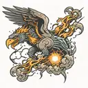 thunder storm tattoo design idea