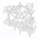 "Trinity" written in cursive tattoo design idea