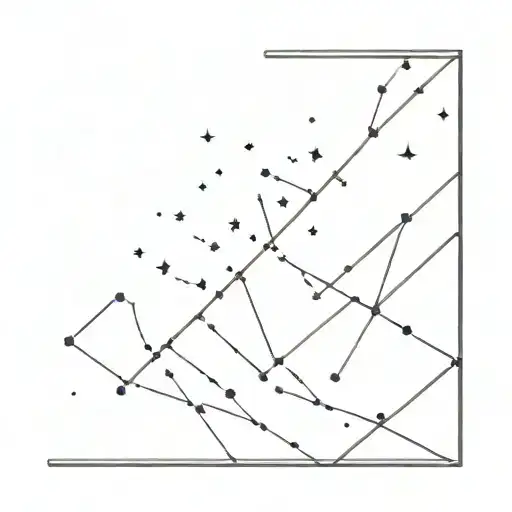 black bars and galaxy as background tattoo design idea