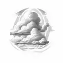 bible verse on a paper with clouds around it  tattoo design idea