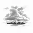 bible verse on a paper with clouds around it  tattoo design idea