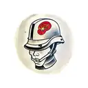 wwii gi helmet japanese warrior mask burning cigar tattoo design idea