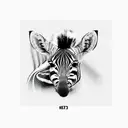 zebra with puzzle pieces tattoo design idea