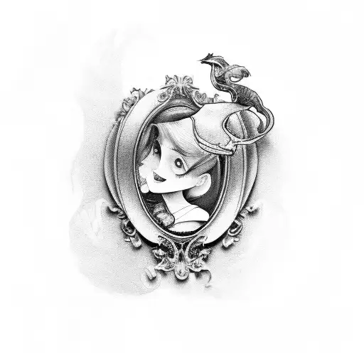alice in wonderland  tattoo design idea