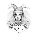 alice in wonderland  tattoo design idea