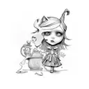 alice in wonderland  tattoo design idea