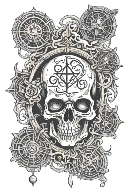 Strength Wisdom Charm Enigma tattoo design idea