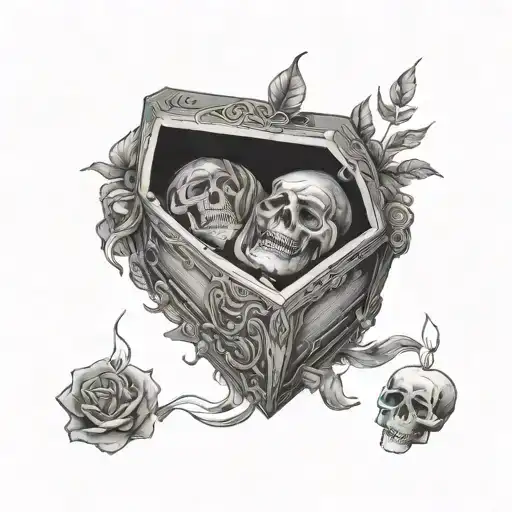 coffin with and if you go i wanna go with you make tattoo design idea
