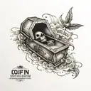 coffin with and if you go i wanna go with you make tattoo design idea