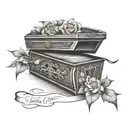 coffin with and if you go i wanna go with you make tattoo design idea