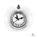 clock sand timer tattoo design idea