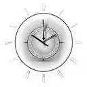 clock sand timer tattoo design idea