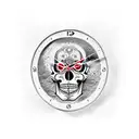 clock skull sand timer tattoo design idea