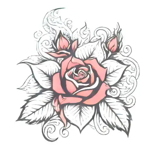 Yorkshire rose tattoo design idea