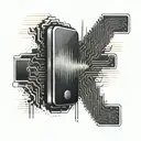 A sleek and modern tattoo design of a computer chip morphing into a music waveform tattoo design idea