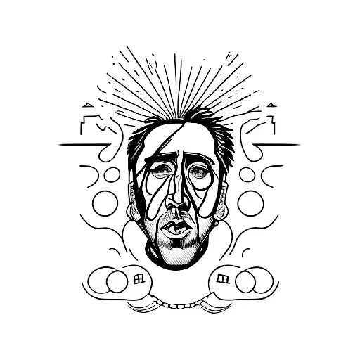 Nicolas cage  tattoo design idea